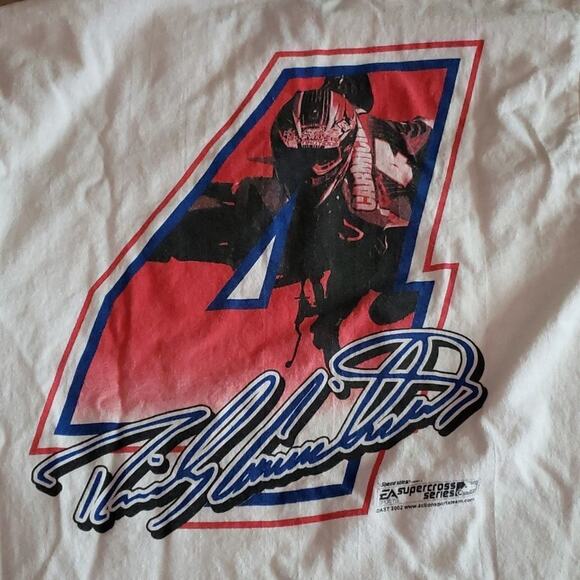 Vintage AUTOGRAPHED Ricky Carmichael 2002 Supercross Champion Tee-Shirt - Picture 10 of 11